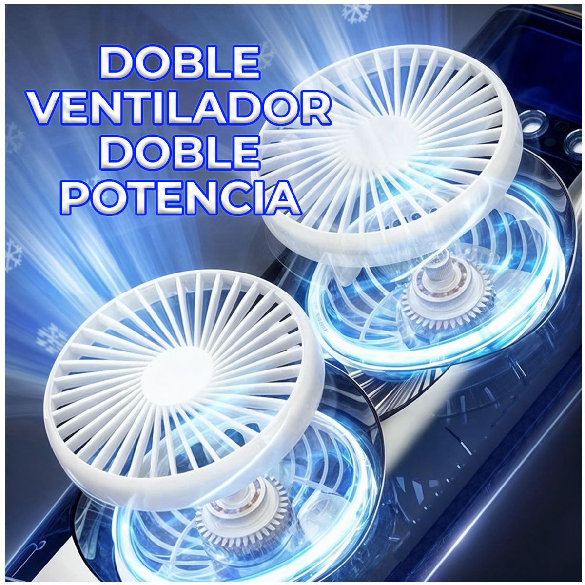 Foto 8 pulgar | Ventilador de Torre Doble con Efecto Humidificador Enfriador Con Base Giratoria Y Control Remoto Elegate