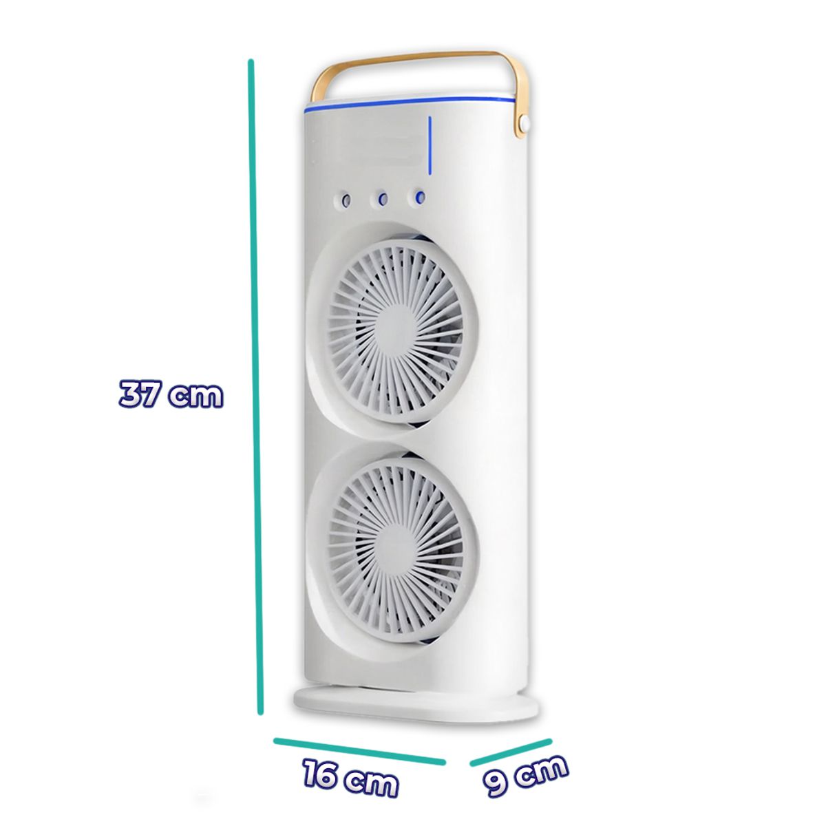 Foto 9 pulgar | Ventilador de Torre Doble con Efecto Humidificador Enfriador Con Base Giratoria Y Control Remoto Elegate