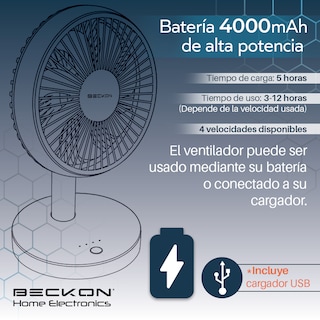 Foto 4 | Ventilador de Escritorio Moon con Cable Usb Silencioso