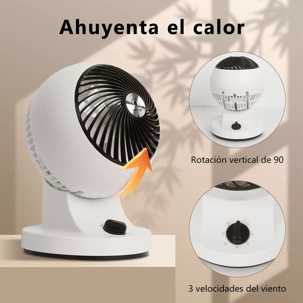 Foto 3 pulgar | Ventilador de Escritorio 3 Velocidades Portatil