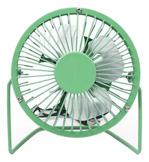 Foto 1 | Ventilador De Escritorio Mini Metálico Usb Portátil Oficina Color Verde