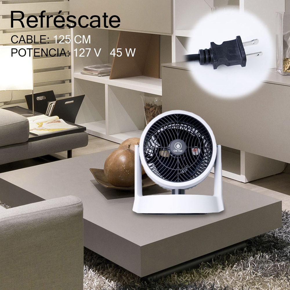 Foto 4 pulgar | Ventilador de Mesa Circulador 3 Velocidades