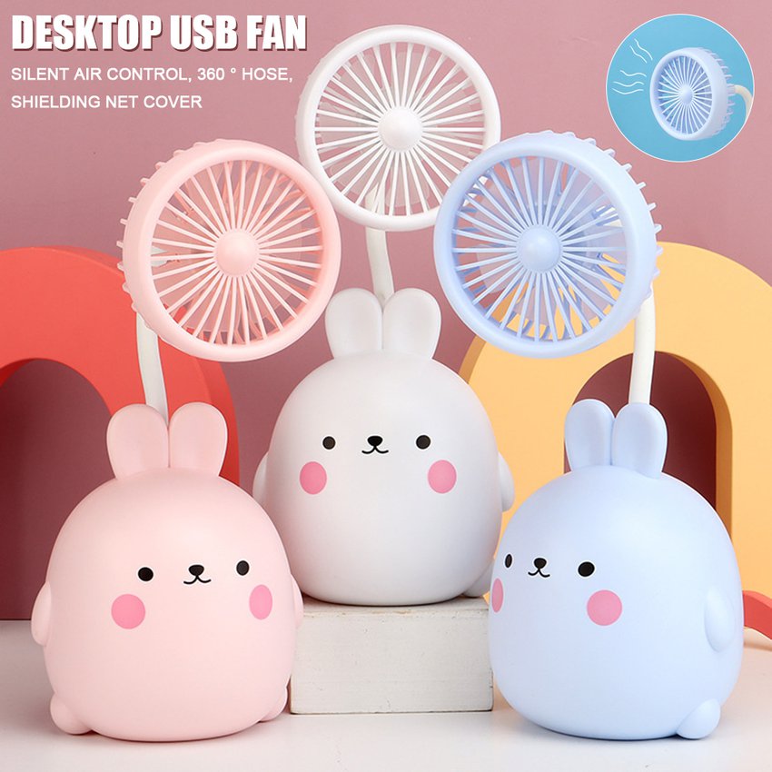 Ventilador Usb Pequeño Y Ligero Con Lámpara De Escritorio Y Soporte Para Bolígrafos - Venta Internacional.