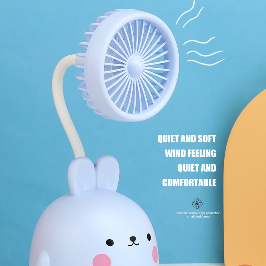 Foto 5 pulgar | Ventilador Usb Pequeño Y Ligero Con Lámpara De Escritorio Y Soporte Para Bolígrafos - Venta Internacional.