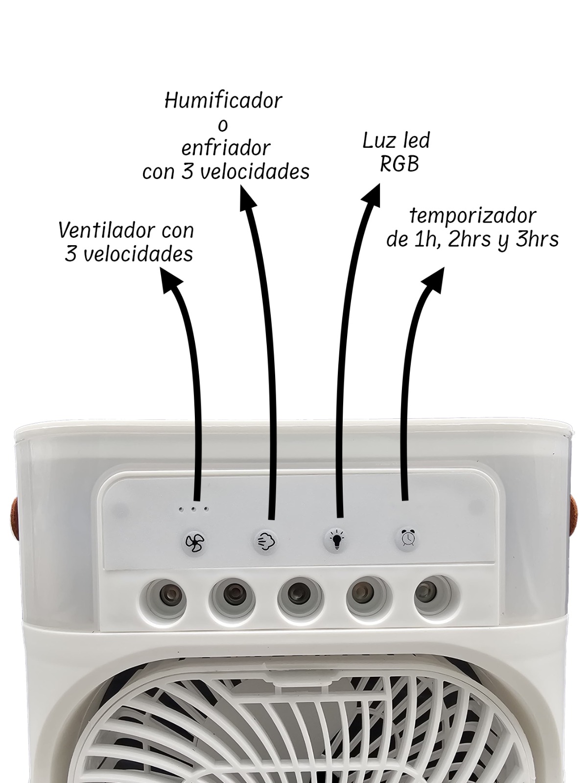 Foto 3 pulgar | Ventilador Con Humificador Blanco