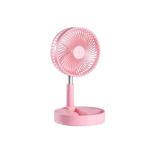 Foto 1 | Ventilador Portátil de Escritorio Recargable Rosa