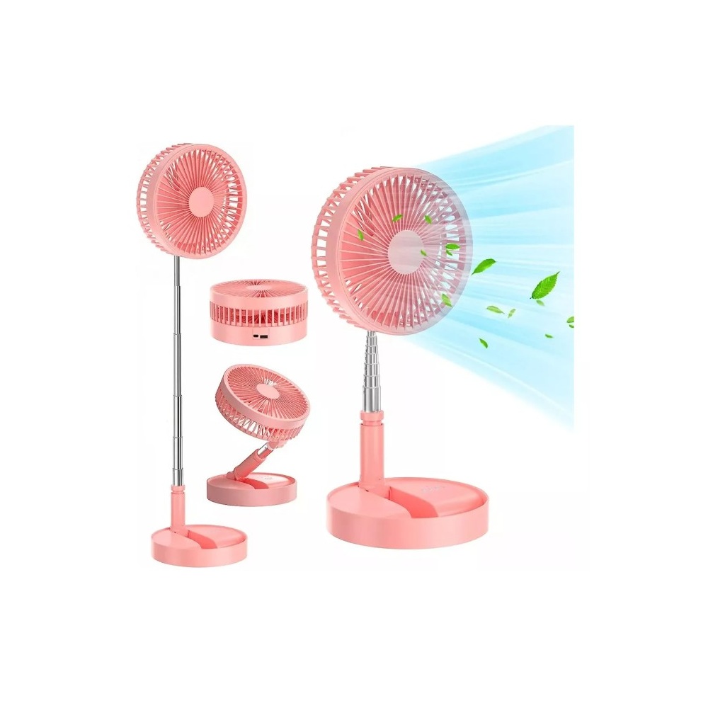 Foto 2 | Ventilador Portátil de Escritorio Recargable Rosa