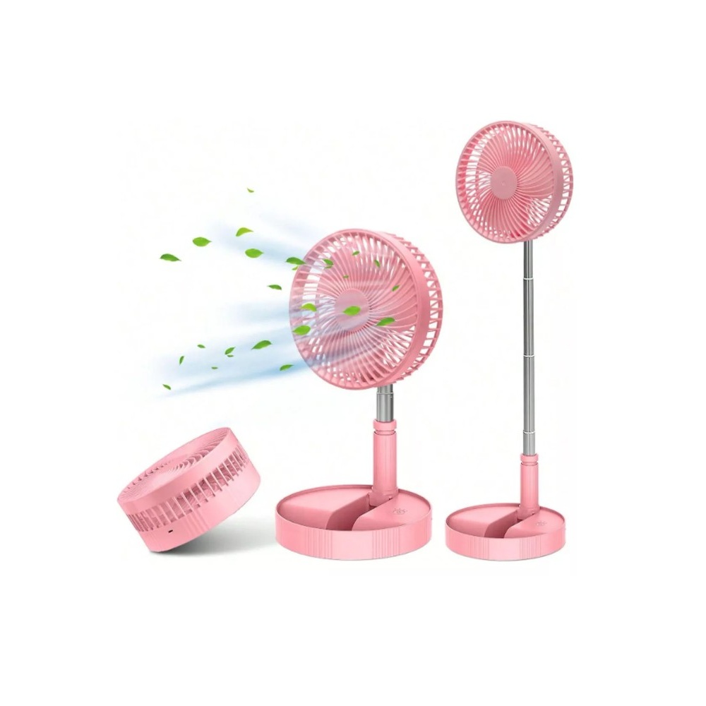 Foto 3 | Ventilador Portátil de Escritorio Recargable Rosa