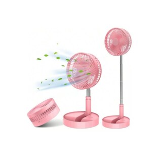 Foto 3 | Ventilador Portátil de Escritorio Recargable Rosa