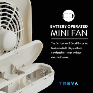 Foto 6 | Ventilador Con Pilas O2cool Treva De 5 Pulgadas Y 2 Velocidades, Color Gris - Venta Internacional.