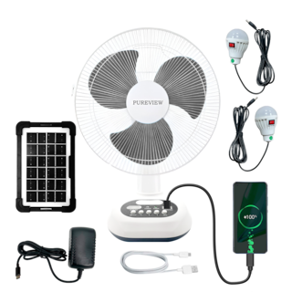 Foto 1 | Ventilador Recargable Portátil Solar