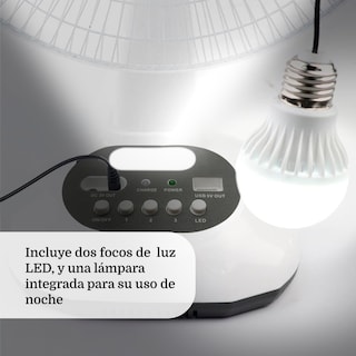 Foto 6 | Ventilador Recargable Portátil Solar