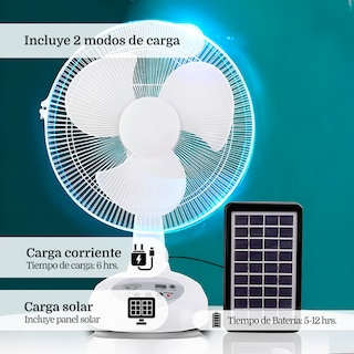 Foto 7 | Ventilador Recargable Portátil Solar