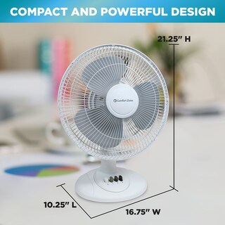 Foto 4 | Ventilador de Mesa Comfort Zone 40 cm 3 Velocidades - Venta Internacional