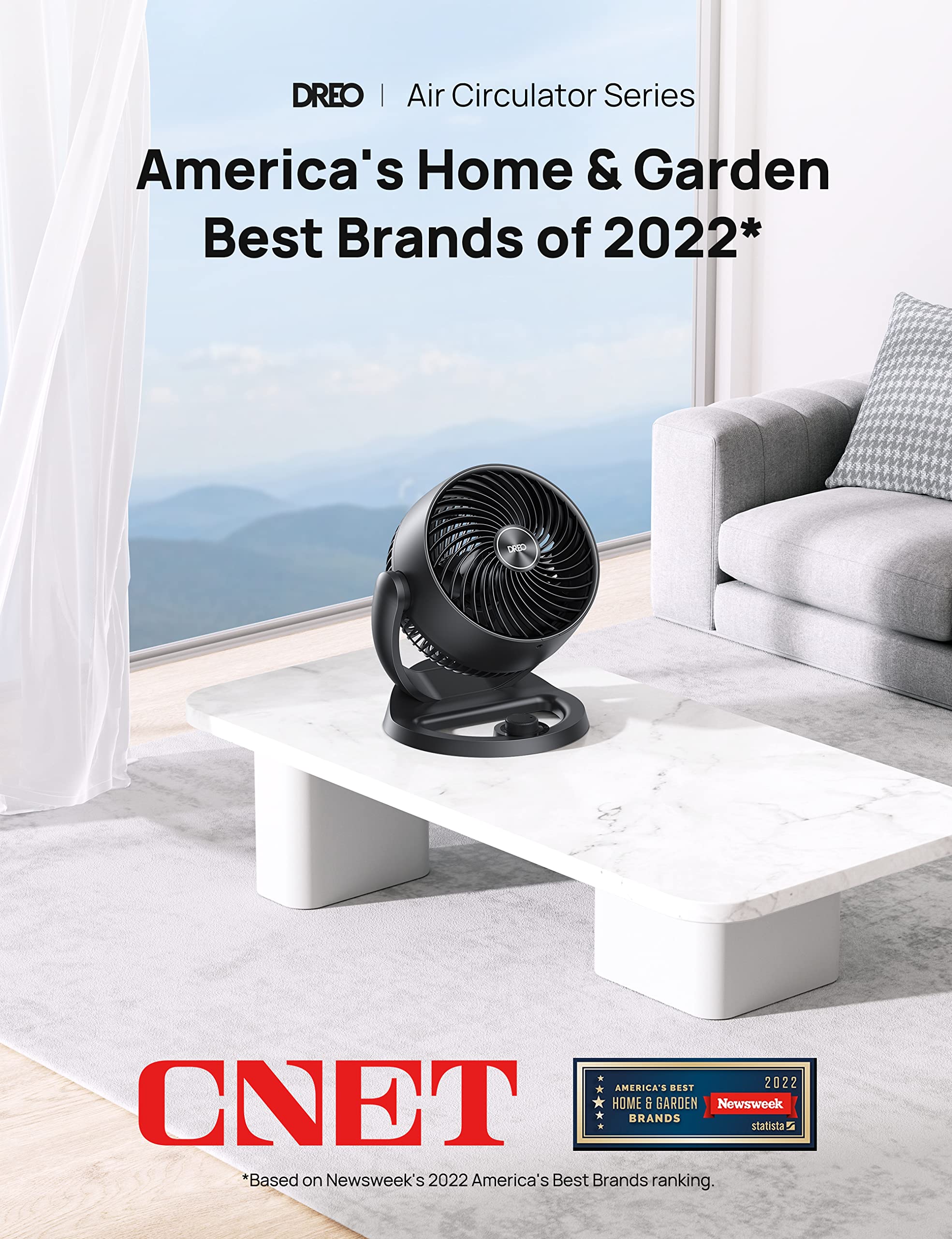 Foto 2 | Ventilador de Mesa Dreo 12 Pulgadas 70 Pies Flujo de Aire 28 Db - Venta Internacional