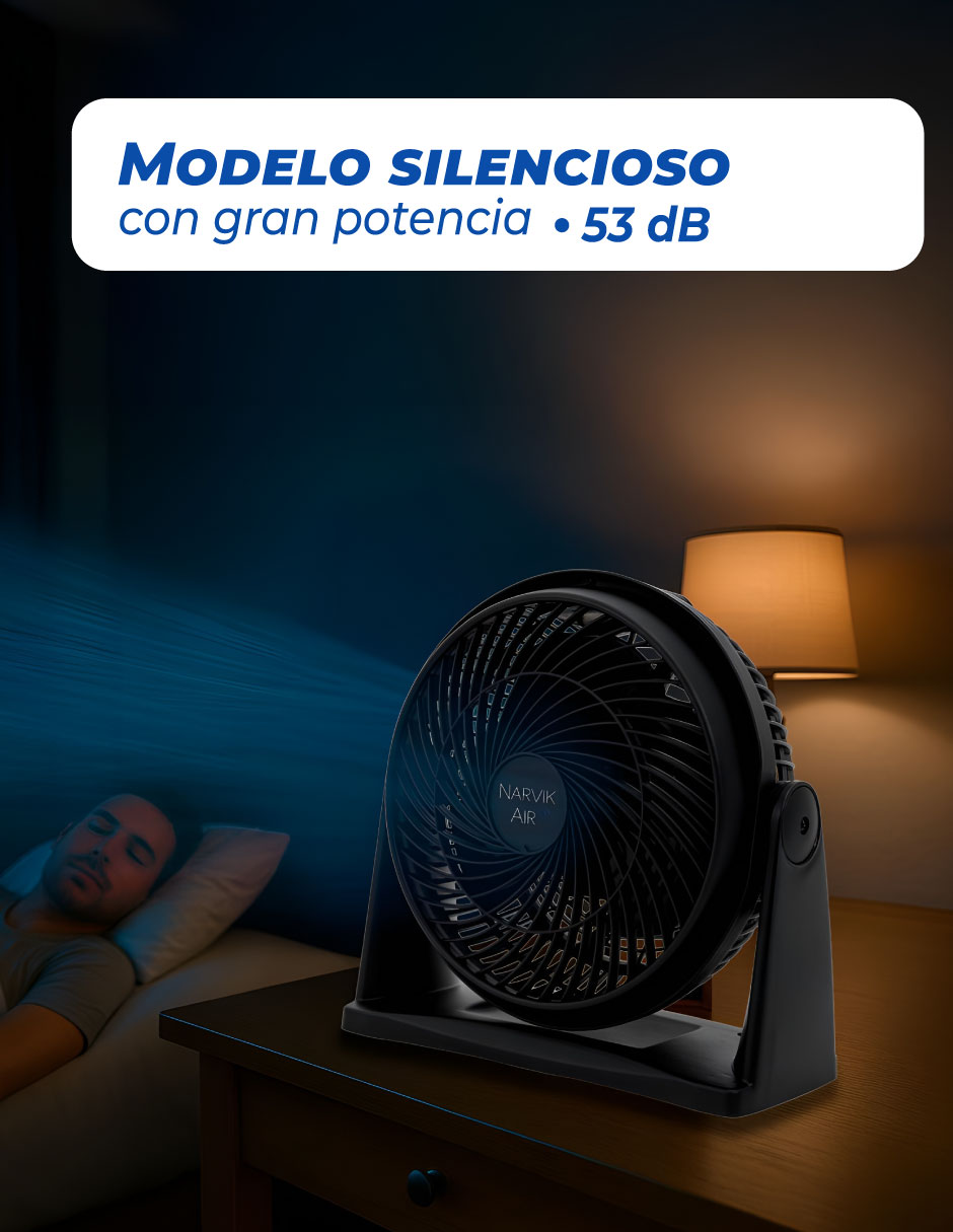 Foto 6 | Narvik Ventilador De 9 Pulgadas 2 En 1: Piso Y Pared 33w Silencioso Con Aspas Plásticas