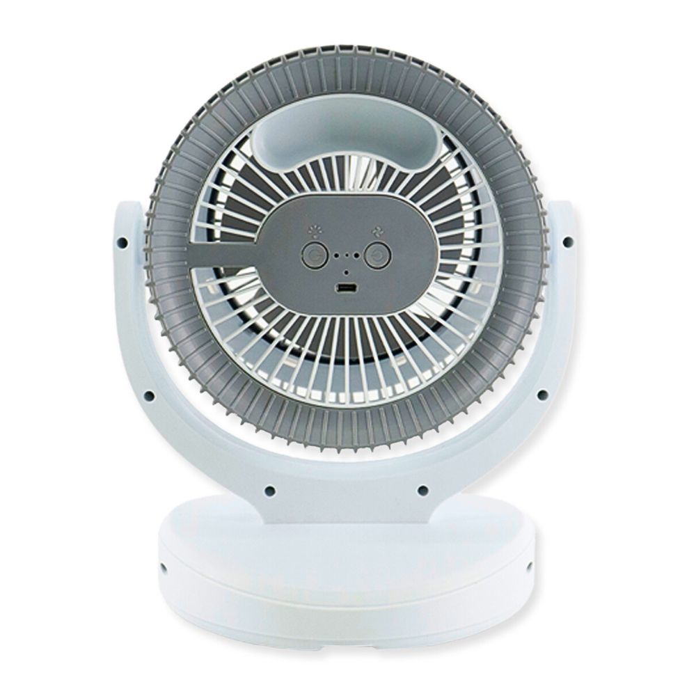 Foto 8 | Miniventilador de Escritorio CM-Top con Lámpara Recargable Portátil Blanco