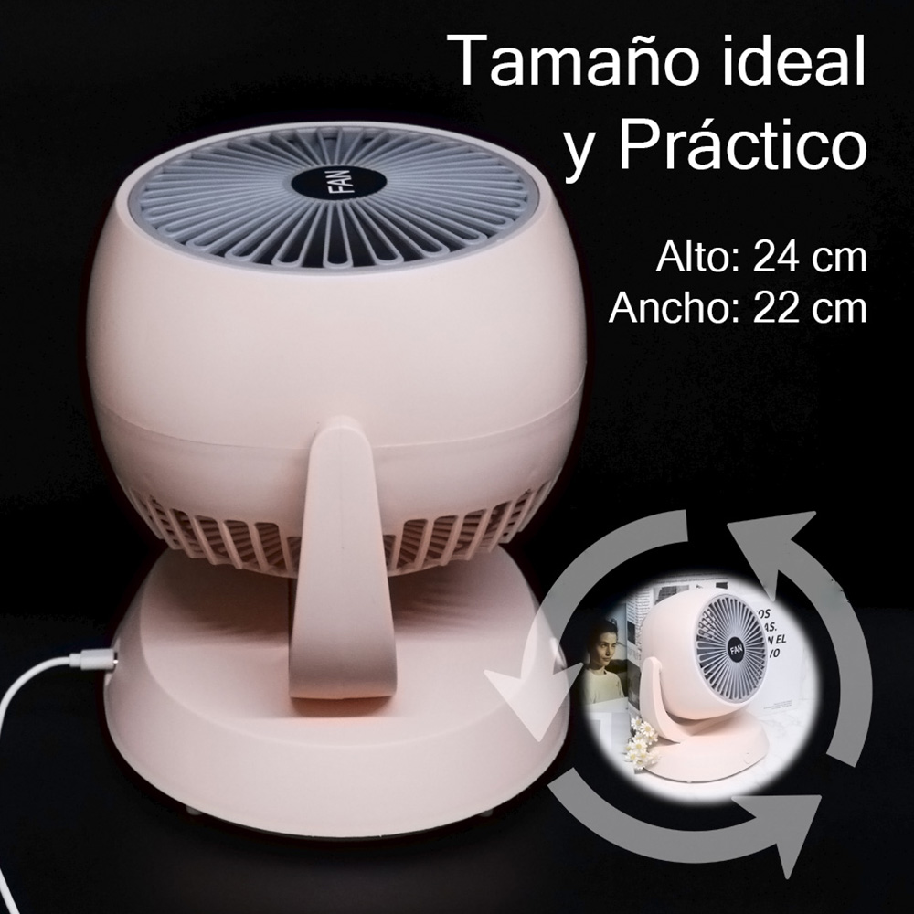 Foto 4 | Ventilador de Escritorio CM-TOP Recargable