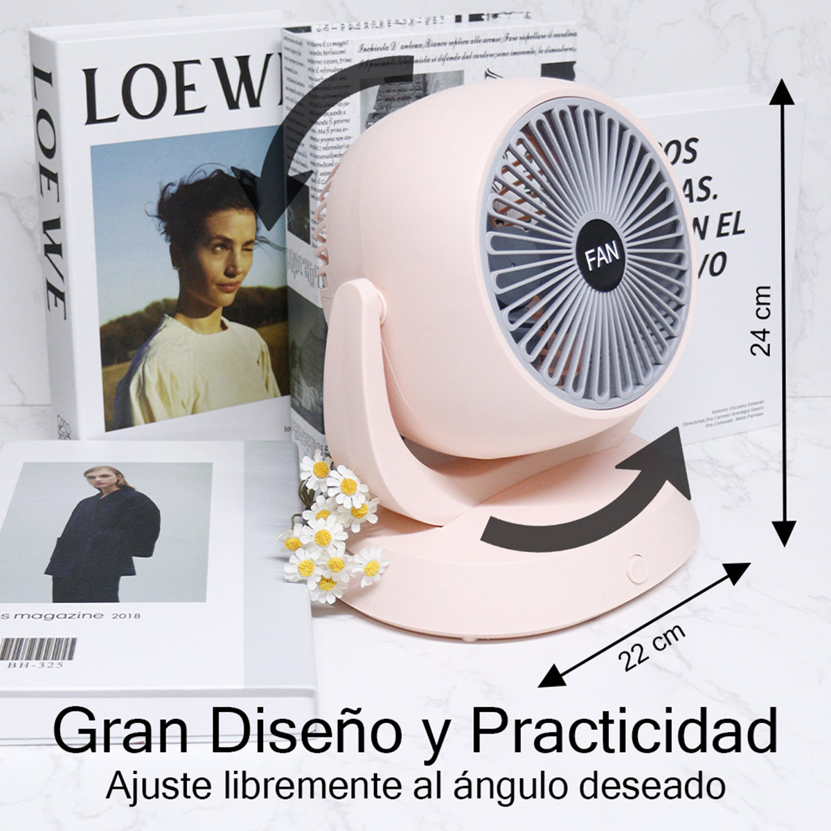 Foto 5 | Ventilador de Escritorio CM-TOP Recargable