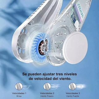 Foto 3 | Ventilador de Cuello Recargable Blanco