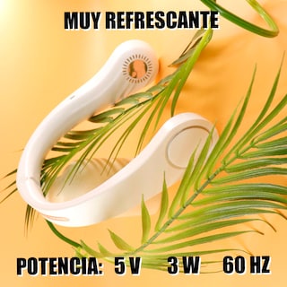 Foto 7 | Ventilador de Cuello Recargable Blanco