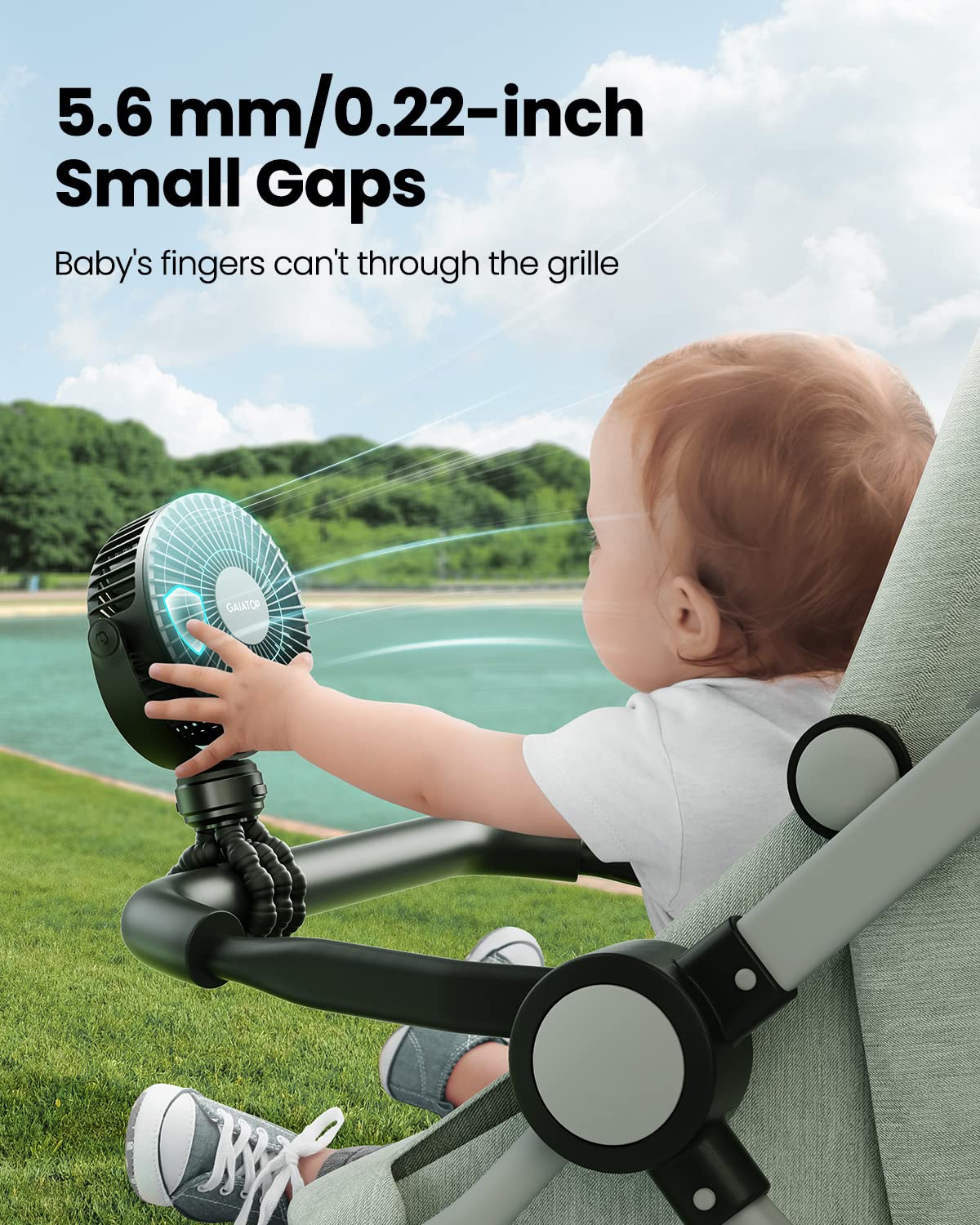 Foto 3 pulgar | Ventilador Portátil Gaiatop Mini Con Batería Portátil De 3 Velocidades, Color Negro - Venta Internacional.