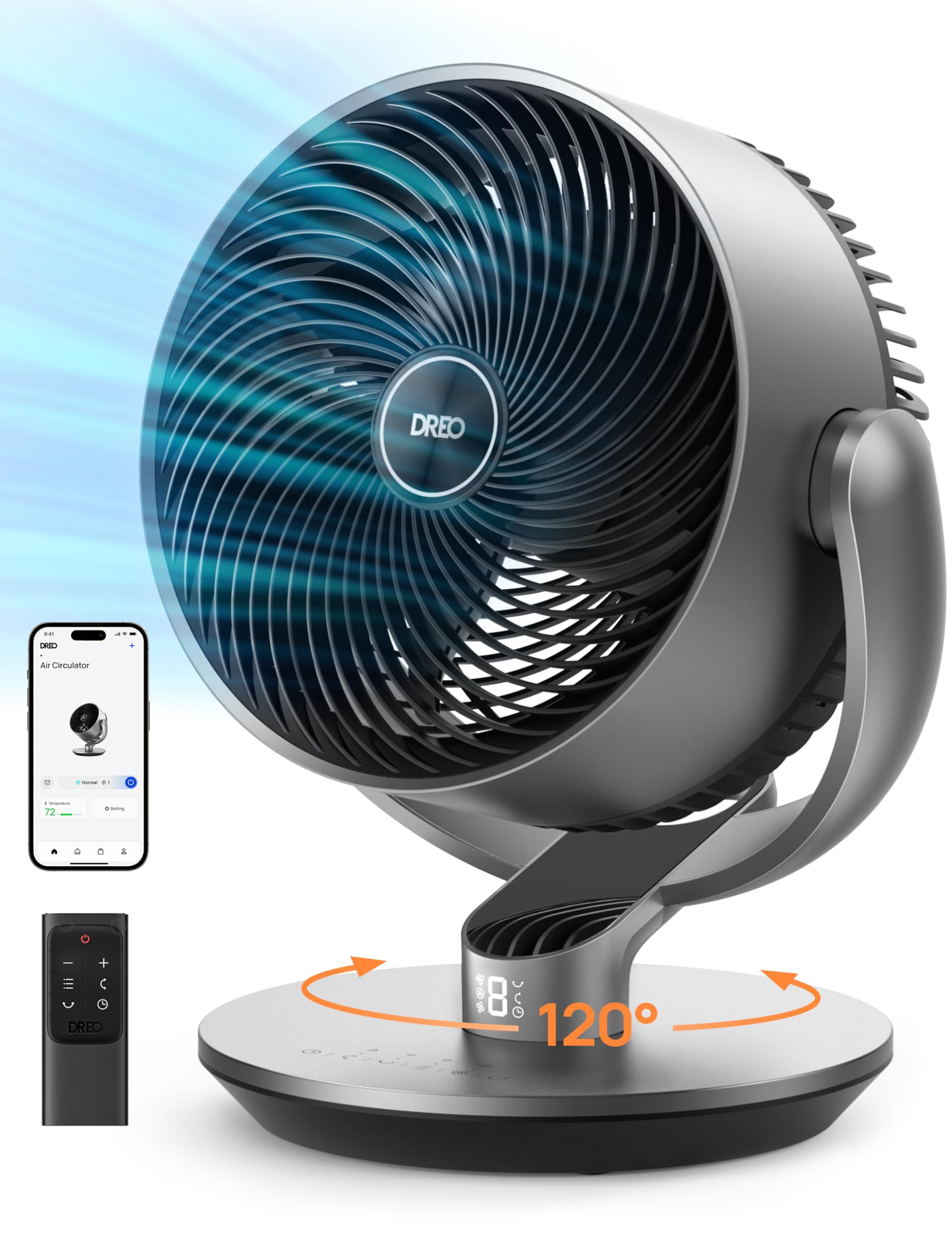 Foto 2 pulgar | Ventilador Dreo Dr-haf004s, 40 Cm, 25 Db, 6 Modos Y 9 Velocidades, Color Plateado - Venta Internacional.