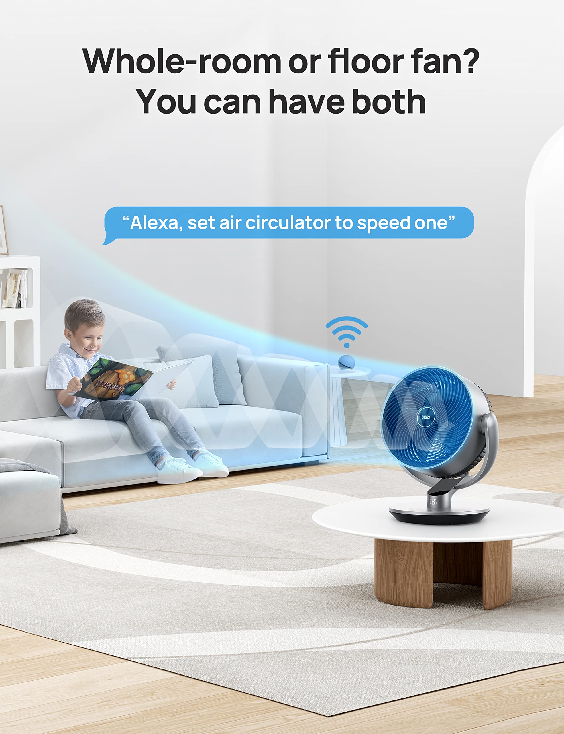 Foto 3 | Ventilador Dreo Dr-haf004s, 40 Cm, 25 Db, 6 Modos Y 9 Velocidades, Color Plateado - Venta Internacional.