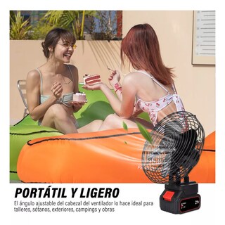Foto 3 | Ventilador Portátil Recargable Inalámbrico Eo Safe Imports Esi-18754 Negro