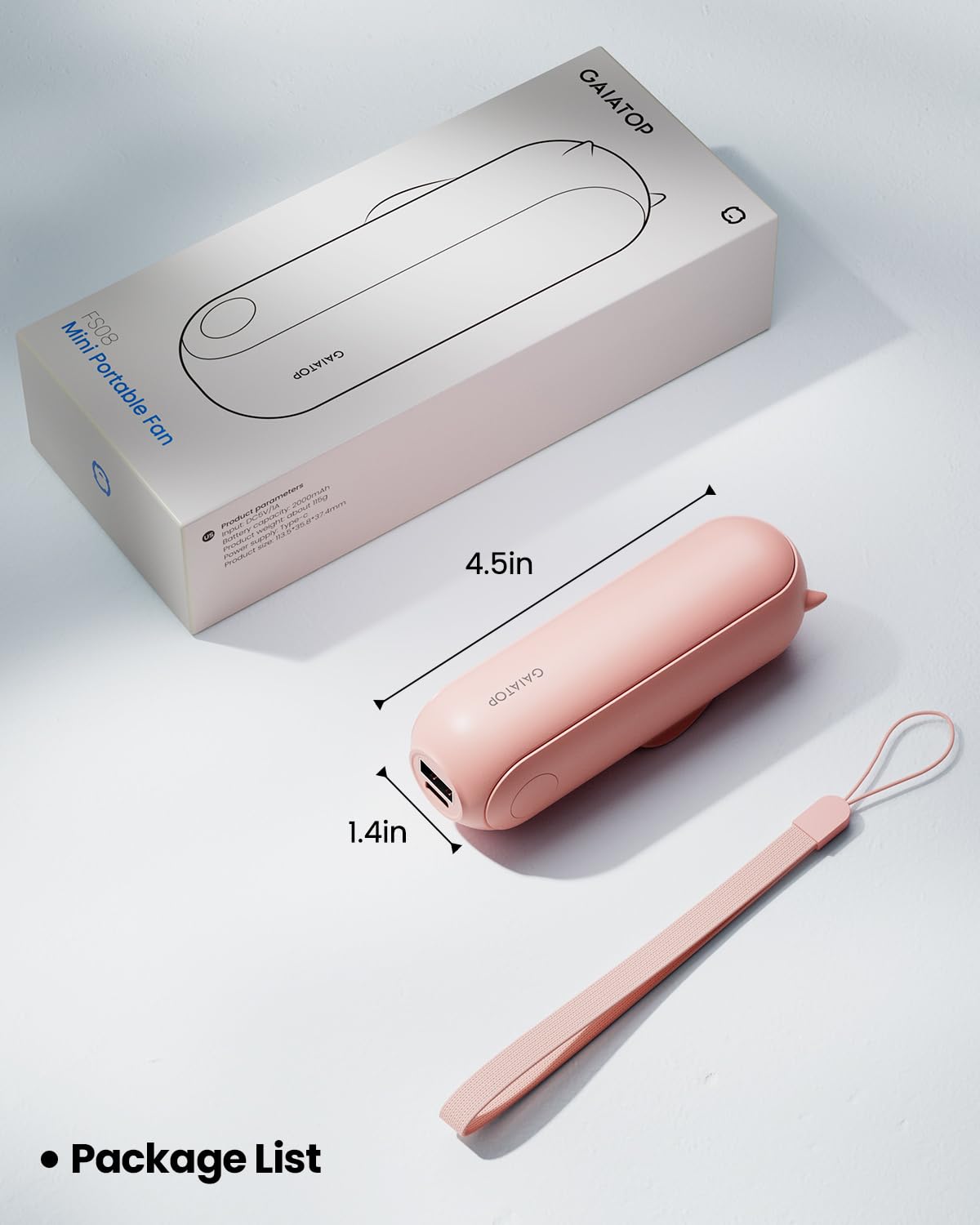 Foto 8 pulgar | Ventilador De Mano Gaiatop Portátil Plegable Con Batería De 2000 Mah - Venta Internacional.