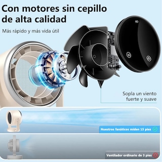 Foto 2 | Ventilador De Escritorio Con Batería Eo Safe Imports Esi-18815 Beige
