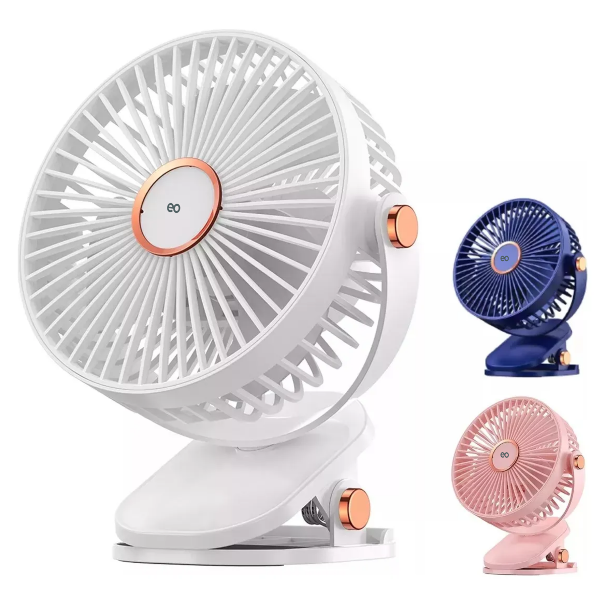 Foto 3 pulgar | Ventilador De Escritorio Con Luz 5 Velocidades Diámetro 15cm Eo Safe Imports Esi-18817 Blanco