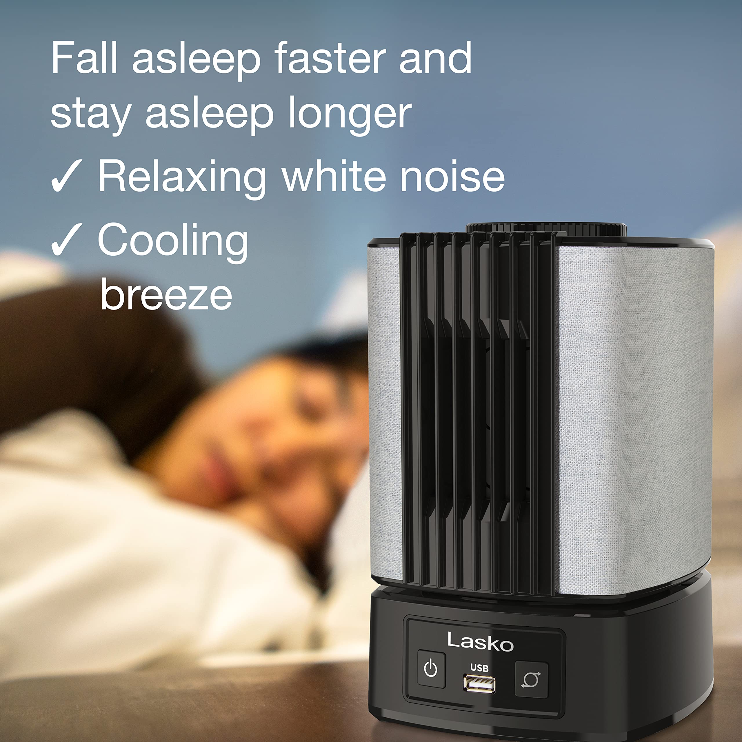 Foto 4 pulgar | Ventilador De Mesa Y Máquina De Ruido Blanco Lasko Slumberbreeze Sb100 - Venta Internacional.