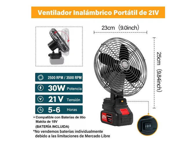 Foto 3 pulgar | Ventilador de Escritorio Xtellar 30 w