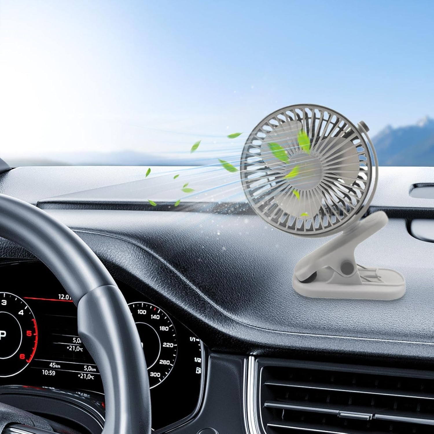 Foto 2 | Ventilador Pequeño con Clip Ajustable de 360°
