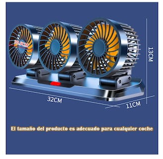 Foto 4 | Ventilador Xtellar Three Auto Coche Portátil Potente 3 Velocidade12v