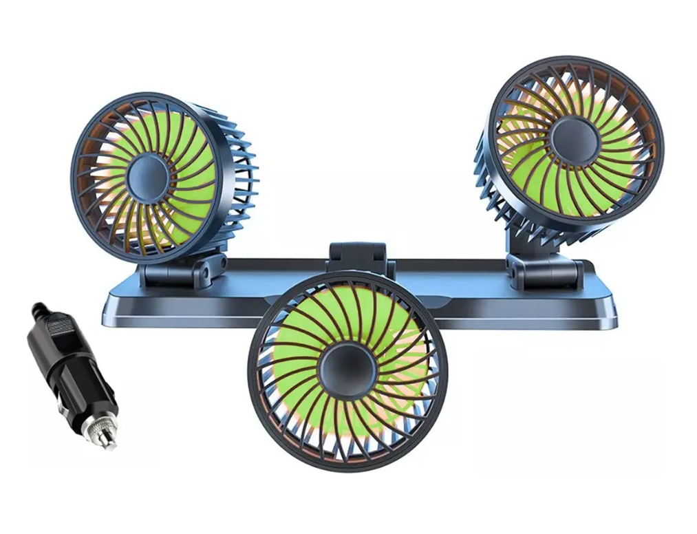 Foto 1 | Ventilador Xtellar Para Auto De 3 Cabezas Ajustables 360 Enchufe 12v