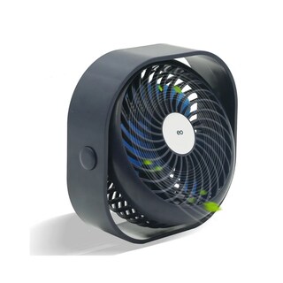 Foto 1 | Ventilador de Escritorio Recargable 13 cm Negro