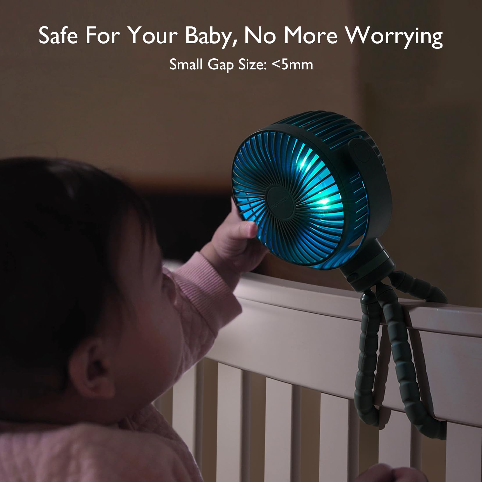Foto 5 pulgar | Ventilador De Cochecito Portátil Momcozy De 8000 Mah, 27 Horas De Duración De La Batería - Venta Internacional.