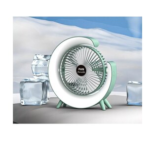 Foto 2 | Pack 2 Ventiladores Redondos Con Luz Led Color Verde