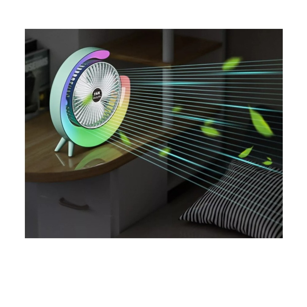 Foto 5 | Pack 2 Ventiladores Redondos Con Luz Led Color Rosa