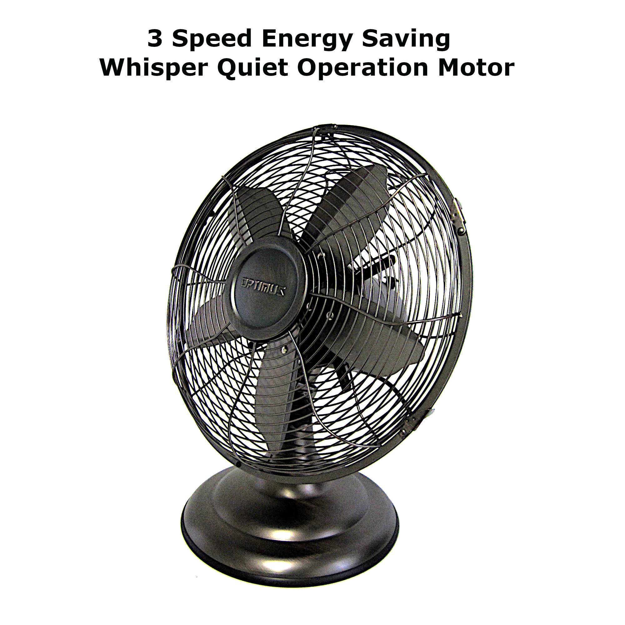 Foto 8 pulgar | Ventilador De Mesa Optimus F-6212a, 3 Velocidades, 60 W, 30 Cm, Portátil, Retro - Venta Internacional.