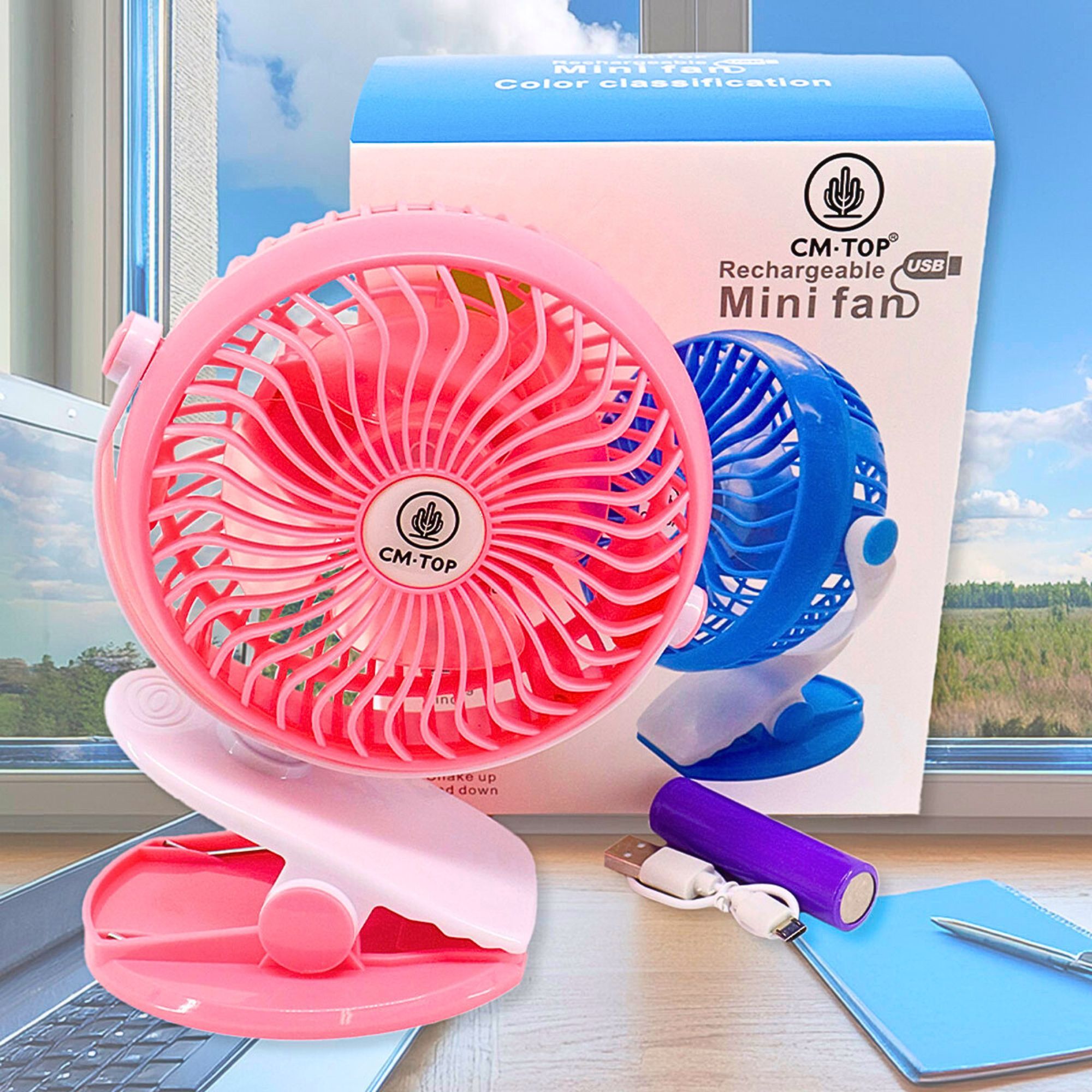 Foto 5 | Ventilador Portátil Cm-Top Recargable