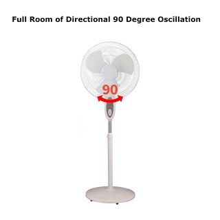 Foto 4 | Ventilador Eléctrico Optimus F-1672wh Con Soporte Oscilante Con Mando A Distancia De 40 Cm - Venta Internacional.