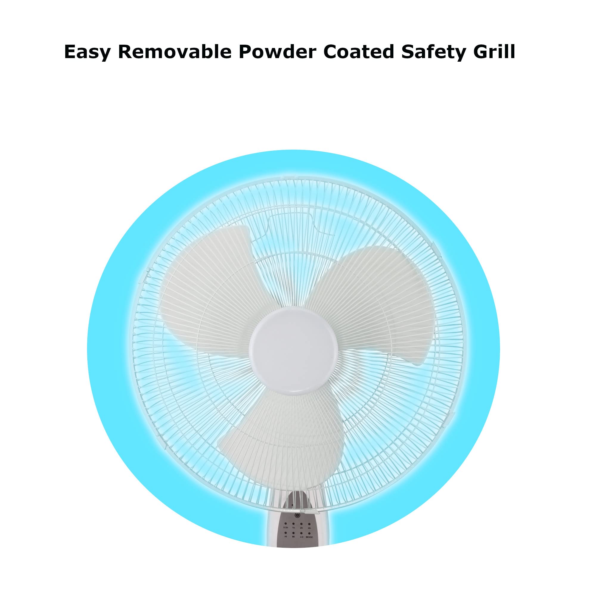Foto 6 | Ventilador Eléctrico Optimus F-1672wh Con Soporte Oscilante Con Mando A Distancia De 40 Cm - Venta Internacional.