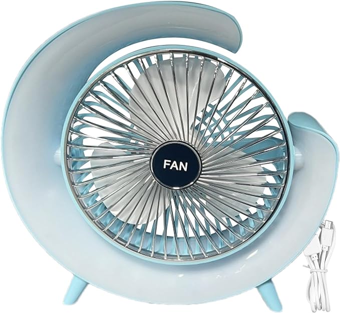 Foto 3 pulgar | Ventilador Portátil Con Lampara Luz Rgb De 3 Velocidades
