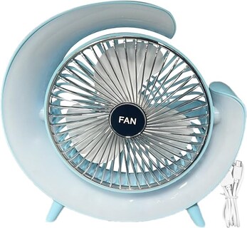 Foto 2 | Ventilador Portátil Con Lampara Luz Rgb De 3 Velocidades