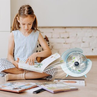 Foto 3 | Ventilador Portátil Con Lampara Luz Rgb De 3 Velocidades