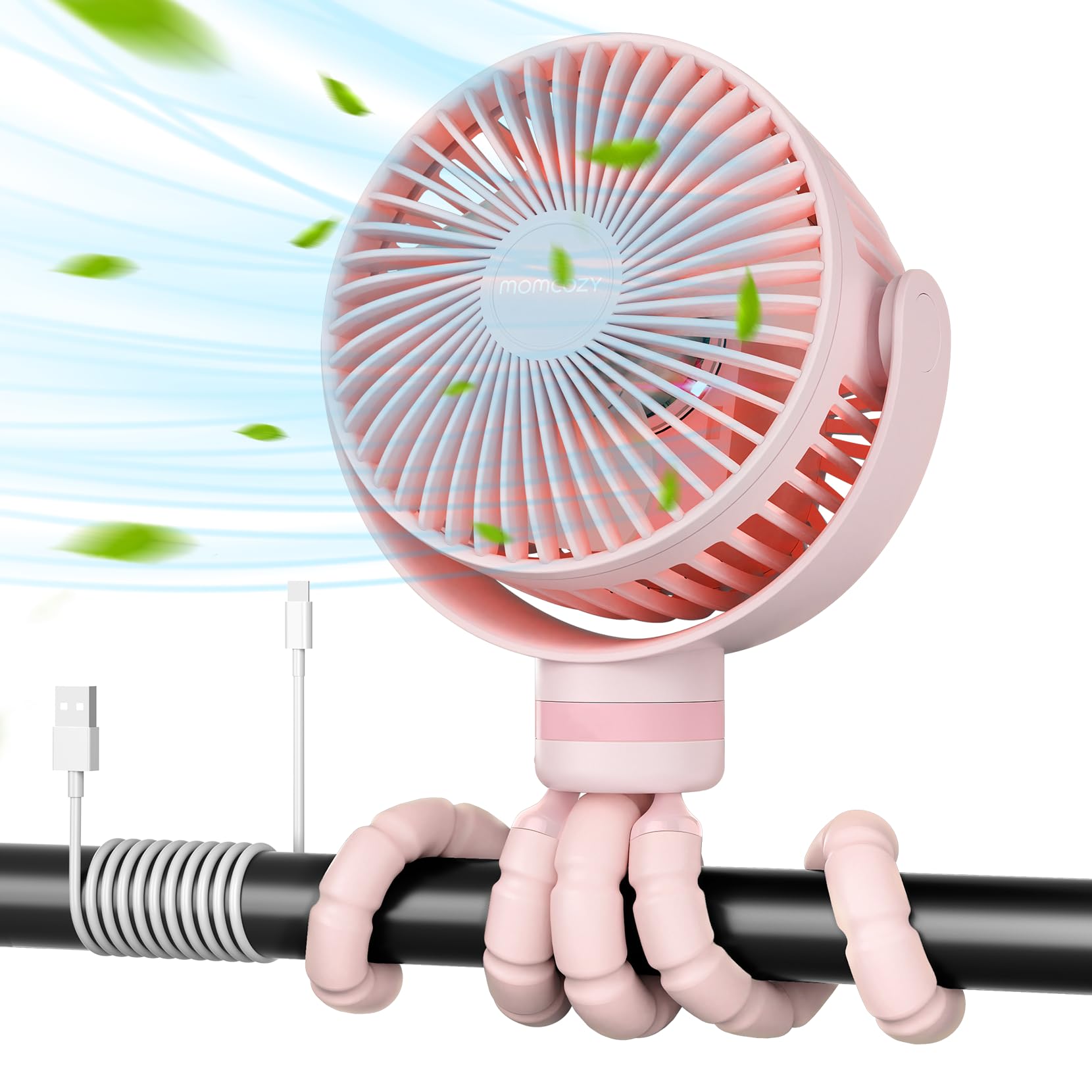 Ventilador De Cochecito Portátil Momcozy De 8000 Mah, 27 Horas De Duración De La Batería - Venta Internacional.