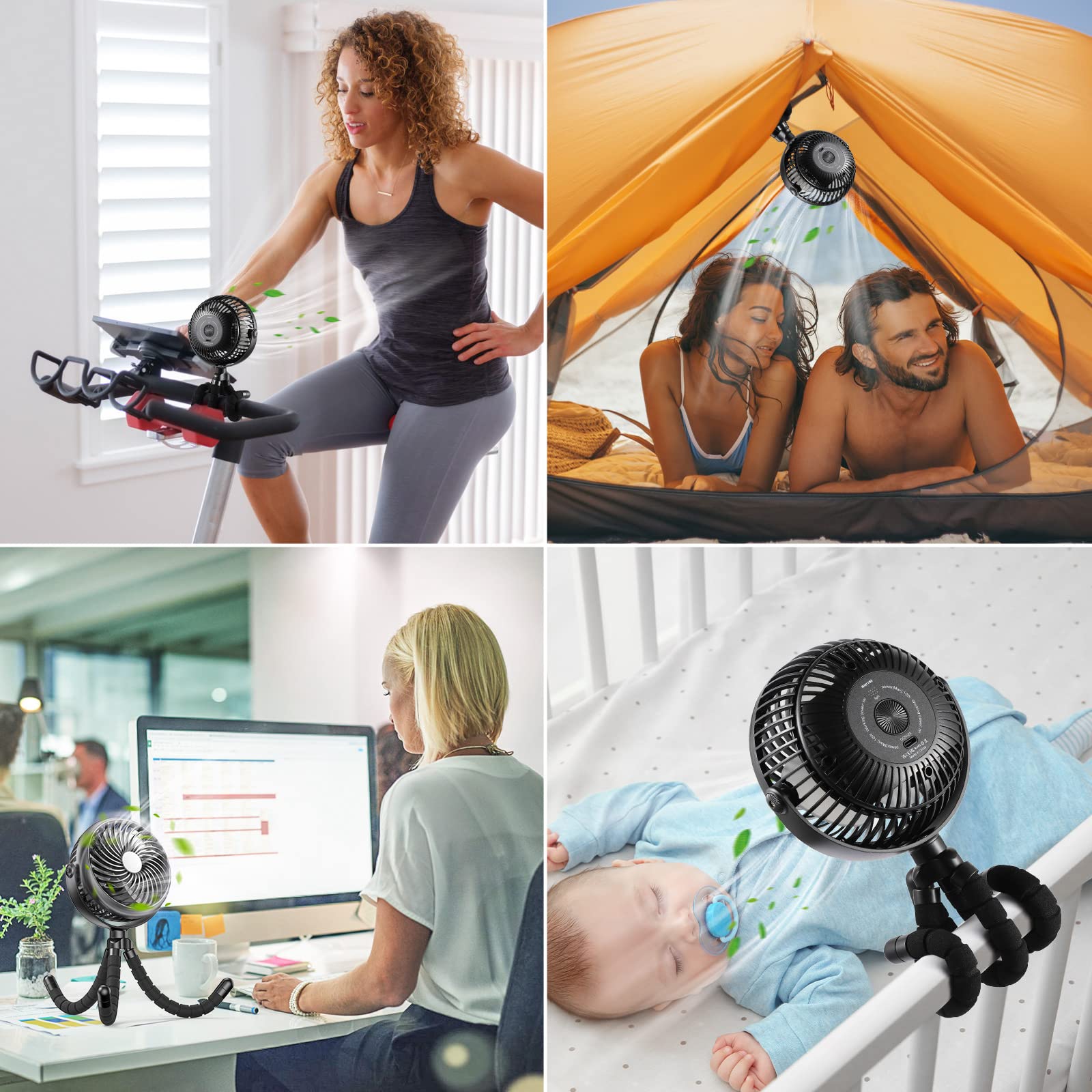 Foto 7 | Ventilador Para Asiento De Coche Grandfast 5000 Mah, Funciona Con Pilas, Negro - Venta Internacional.